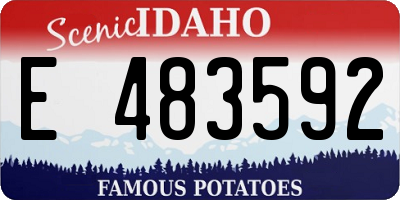 ID license plate E483592