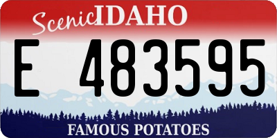 ID license plate E483595
