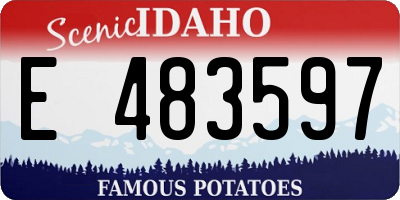 ID license plate E483597