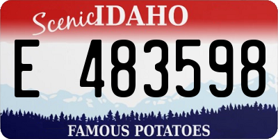 ID license plate E483598