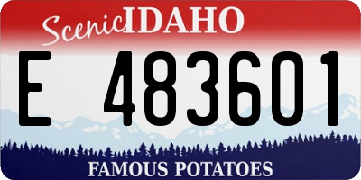 ID license plate E483601