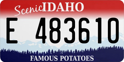 ID license plate E483610