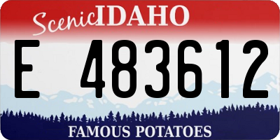 ID license plate E483612