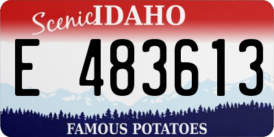 ID license plate E483613