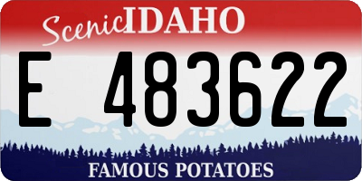 ID license plate E483622