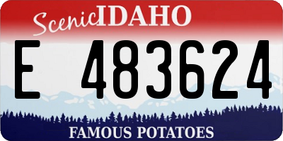 ID license plate E483624