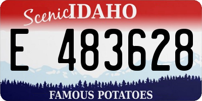 ID license plate E483628
