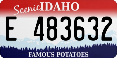 ID license plate E483632