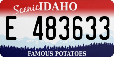 ID license plate E483633
