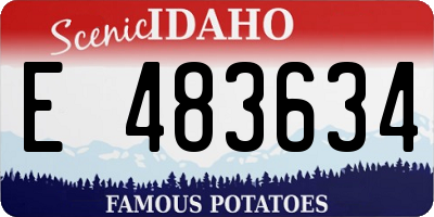ID license plate E483634