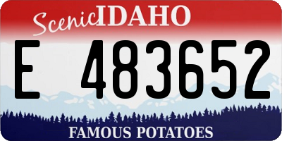ID license plate E483652