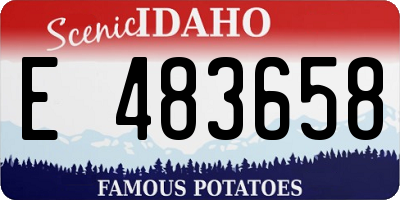 ID license plate E483658