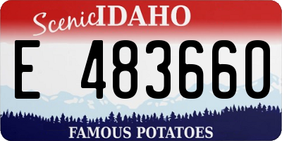 ID license plate E483660
