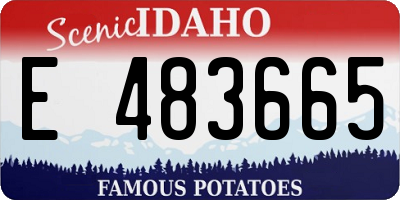 ID license plate E483665