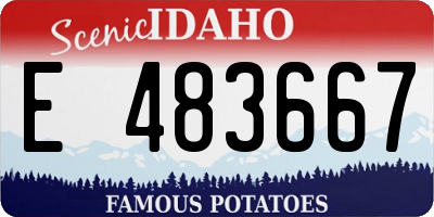 ID license plate E483667