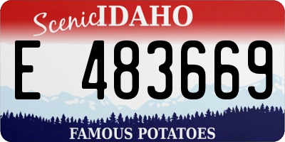 ID license plate E483669