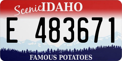ID license plate E483671