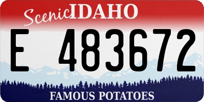 ID license plate E483672