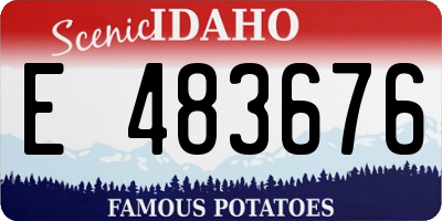 ID license plate E483676