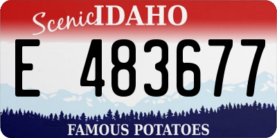 ID license plate E483677