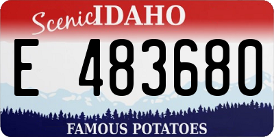 ID license plate E483680
