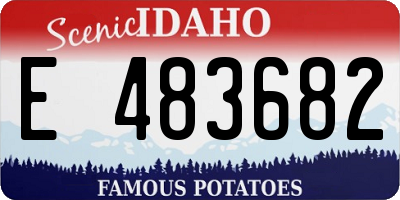ID license plate E483682