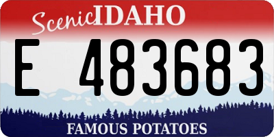 ID license plate E483683