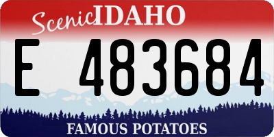 ID license plate E483684