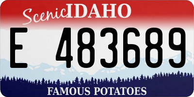 ID license plate E483689