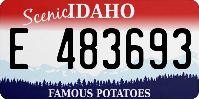 ID license plate E483693