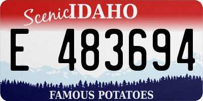 ID license plate E483694