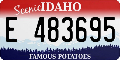ID license plate E483695