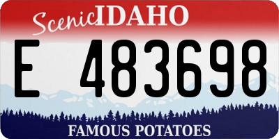 ID license plate E483698