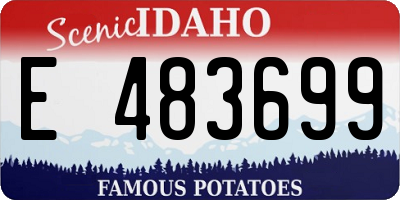 ID license plate E483699