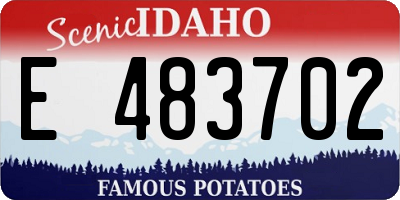 ID license plate E483702