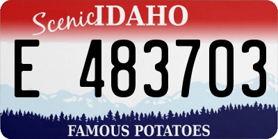 ID license plate E483703
