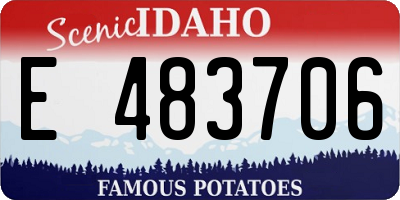 ID license plate E483706
