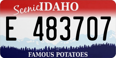 ID license plate E483707