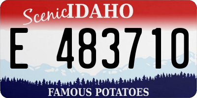 ID license plate E483710