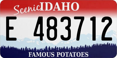 ID license plate E483712