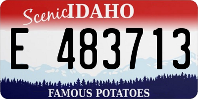 ID license plate E483713