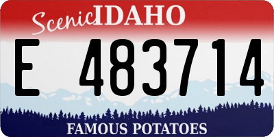 ID license plate E483714