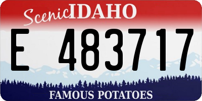 ID license plate E483717