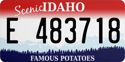 ID license plate E483718