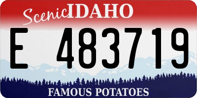 ID license plate E483719