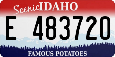 ID license plate E483720