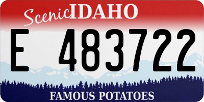 ID license plate E483722