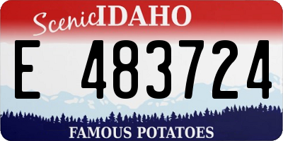 ID license plate E483724