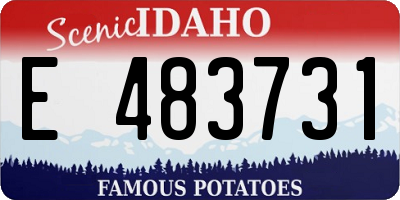 ID license plate E483731