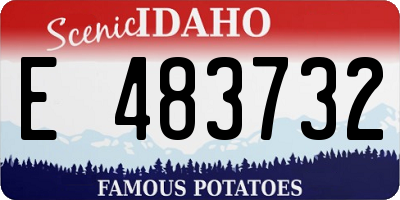 ID license plate E483732